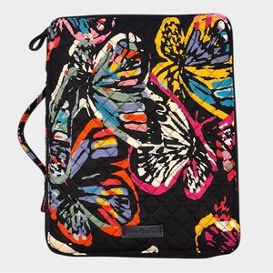 NWT VERA BRADLEY Iconic Tablet Tamer Organizer Butterfly Flutter Navy Multicolor